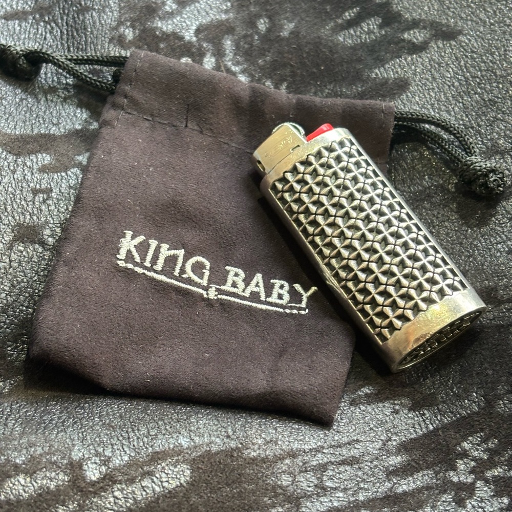 King Baby Studio .925 Unique Lighter Case (2.44 Ounces) Monogram Statement Piece